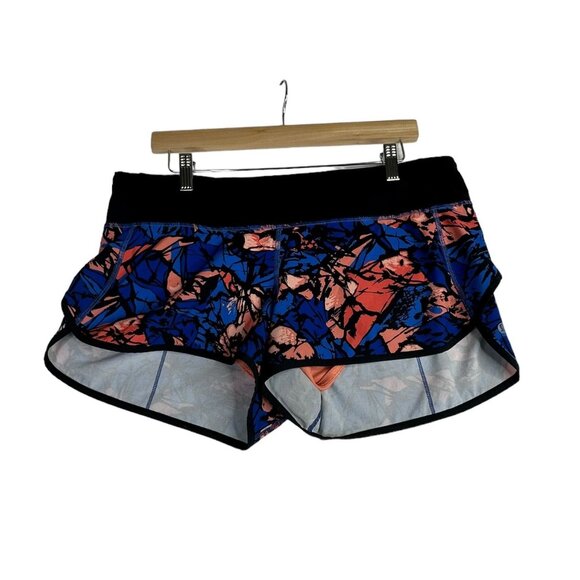 Lululemon Run Speed Shorts size 10 Blue/Orange - Picture 1 of 9
